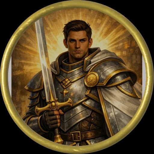 金色圆环的圣骑士 token 成品示例